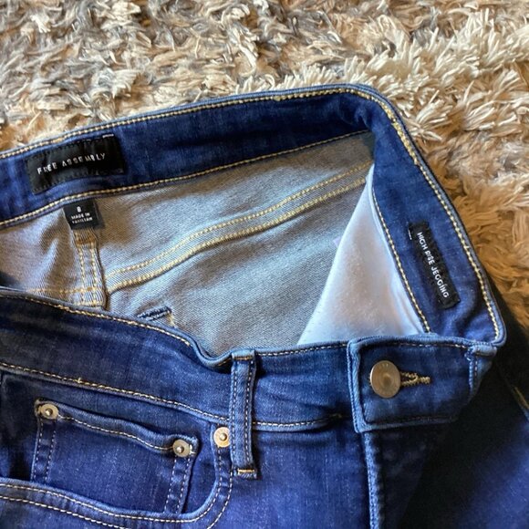 Free Assembly Blue Denim High Waisted Skinny Jeans Stretch Women’s Size 8 - Picture 3 of 8